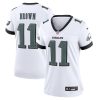 a j brown 11 philadelphia eagles game women jersey white