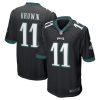 a j brown 11 philadelphia eagles men game jersey black