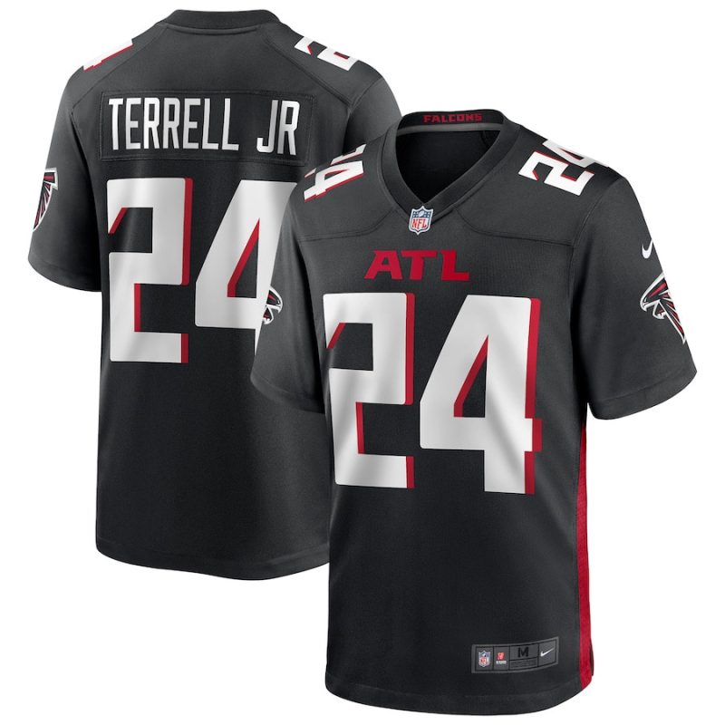 a j terrell jr 24 atlanta falcons game men jersey black