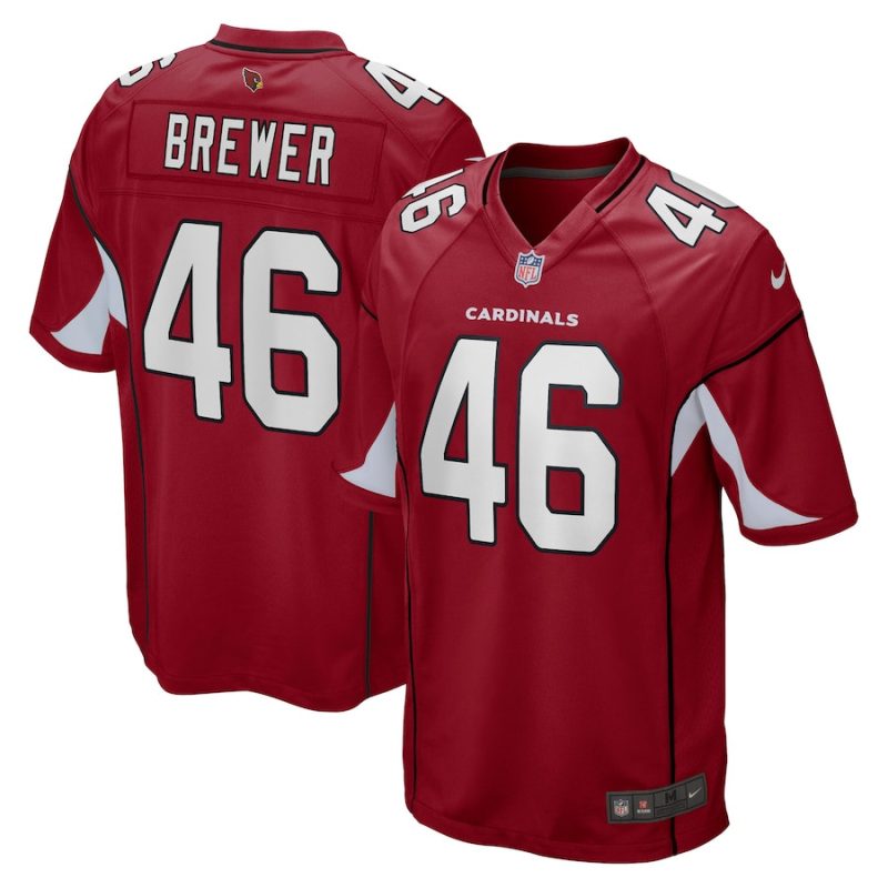 aaron brewer 46 arizona cardinals men home game jersey cardinal