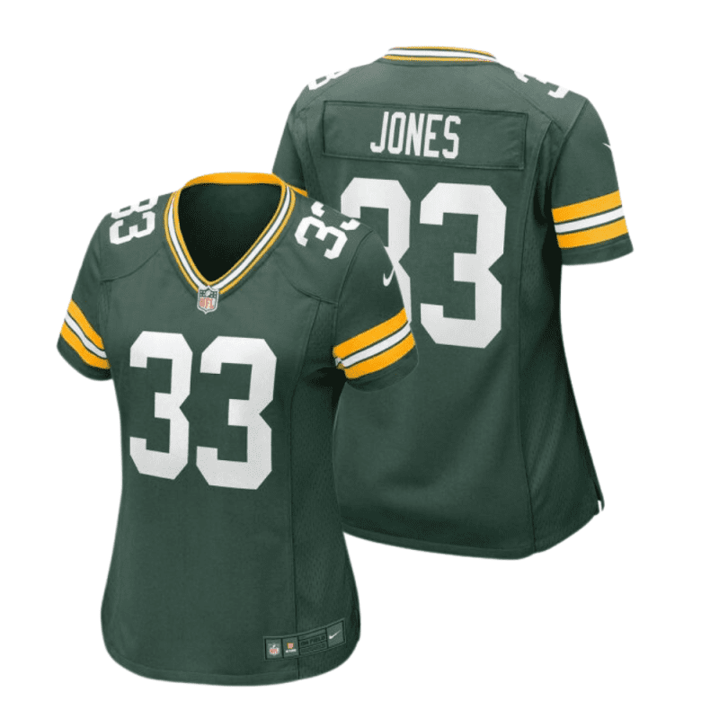 aaron jone 33 green bay packers women home game jersey green