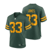 aaron jones 33 green bay packers 50s classic men game jersey green gold