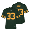 aaron jones 33 green bay packers 50s classic youth game jersey green gold