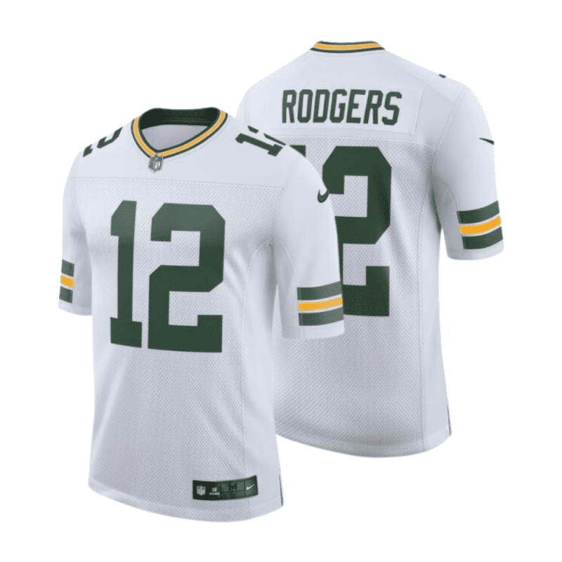 aaron rodgers 12 green bay packers men away limited jersey white