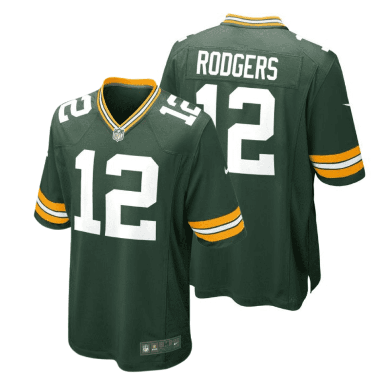 aaron rodgers 12 green bay packers youth home game jersey green