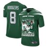 aaron rodgers 8 new york jets legacy game youth jersey green