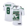 aaron rodgers 8 new york jets legacy game youth jersey white