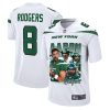 aaron rodgers 8 new york jets rocket arm game jersey men white