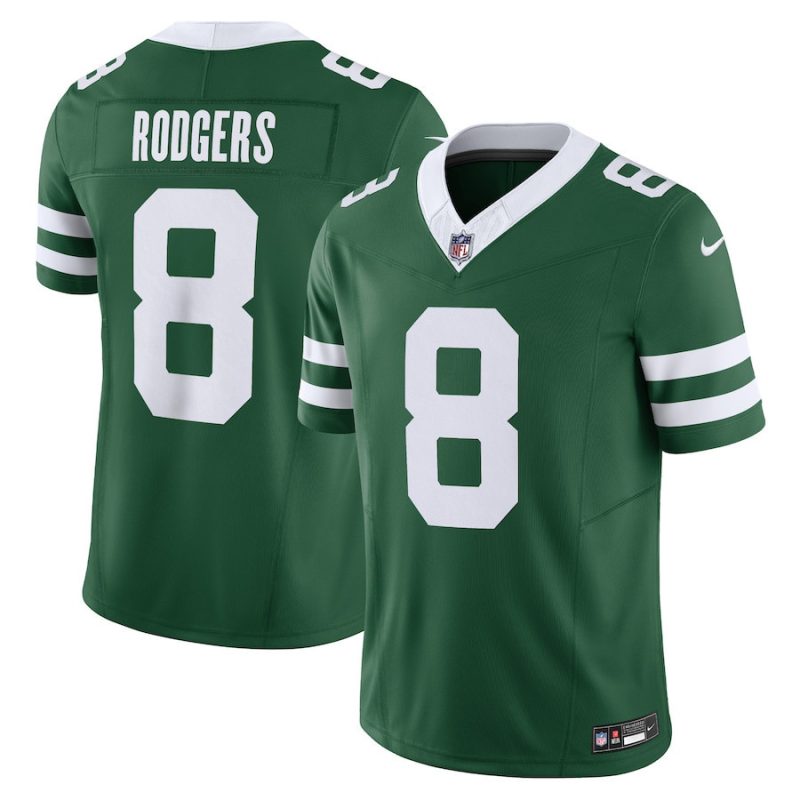 aaron rodgers 8 new york jets vapor f u s e limited jersey men legacy green