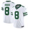 aaron rodgers 8 new york jets vapor f u s e limited jersey men legacy white