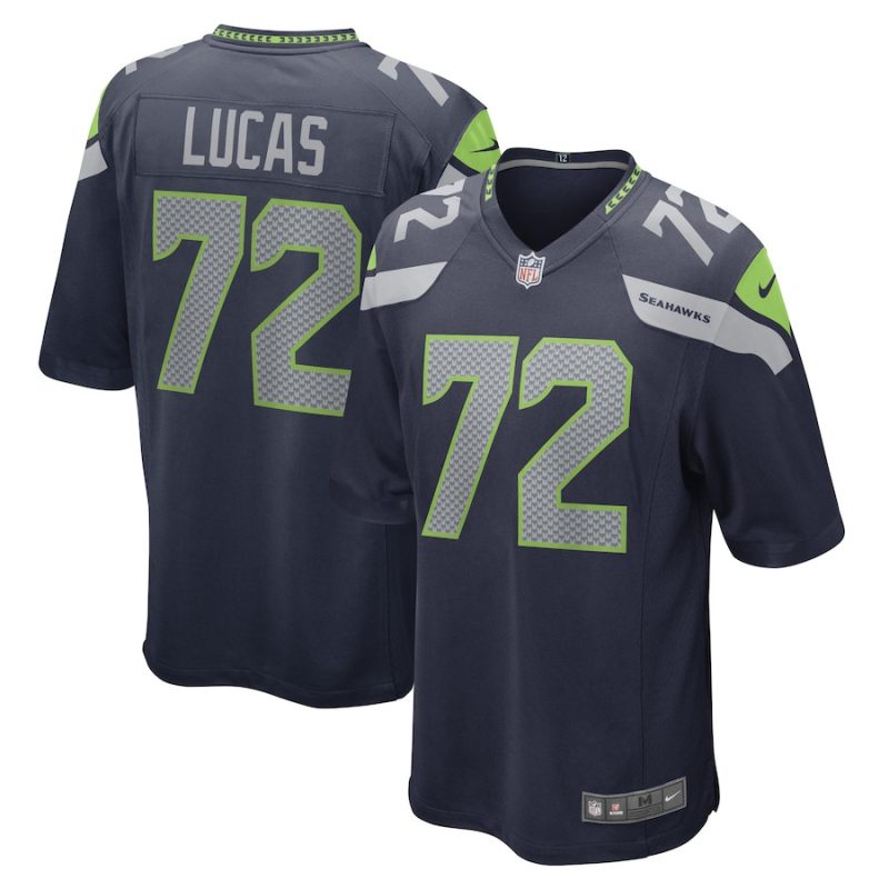 abraham lucas 72 seattle seahawks men game jersey college navy