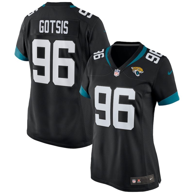 adam gotsis 96 jacksonville jaguars womens game jersey black