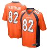 adam trautman 82 denver broncos mens team game jersey orange