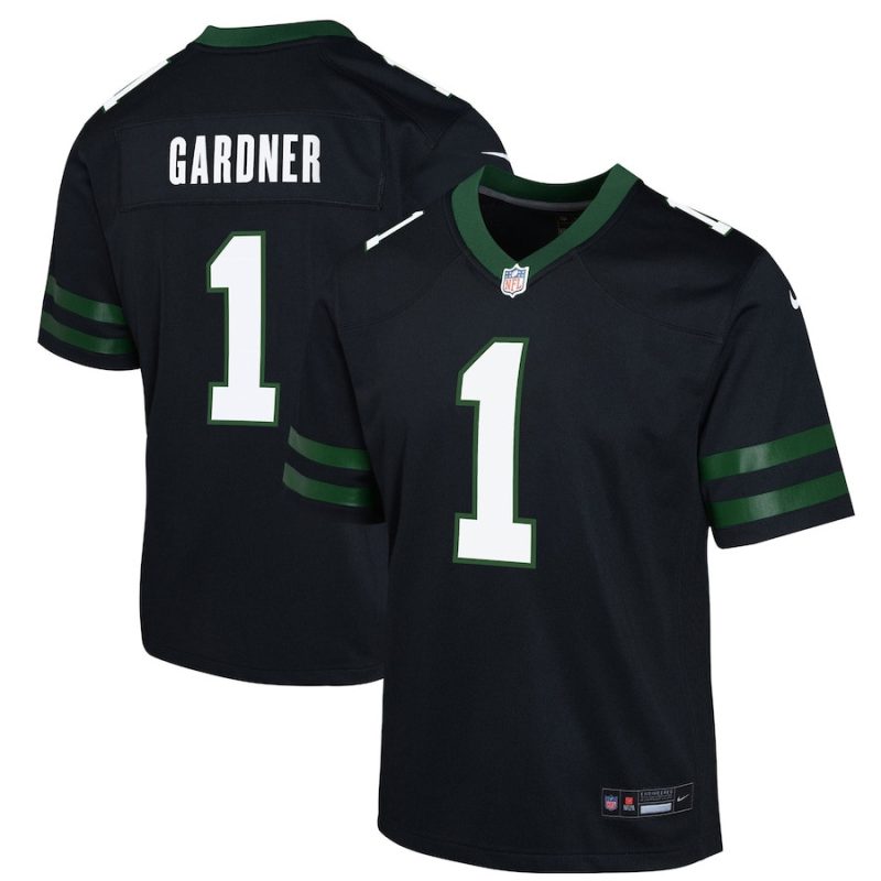 ahmad sauce gardner 1 new york jets alternate game youth jersey legacy black