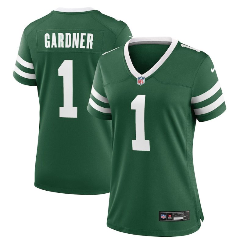 ahmad sauce gardner 1 new york jets game women jersey legacy green