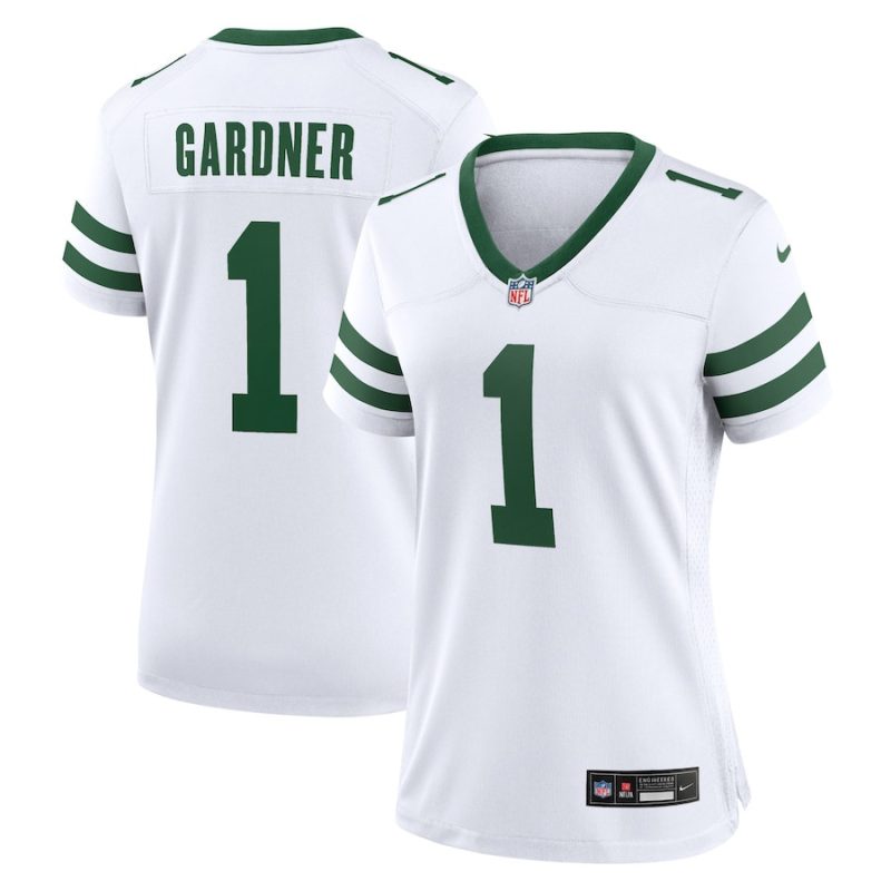 ahmad sauce gardner 1 new york jets game women jersey legacy white