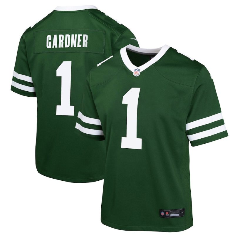 ahmad sauce gardner 1 new york jets game youth jersey legacy green