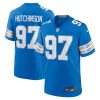 aidan hutchinson 97 detroit lions game jersey men blue