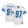 aidan hutchinson 97 detroit lions youth game jersey white