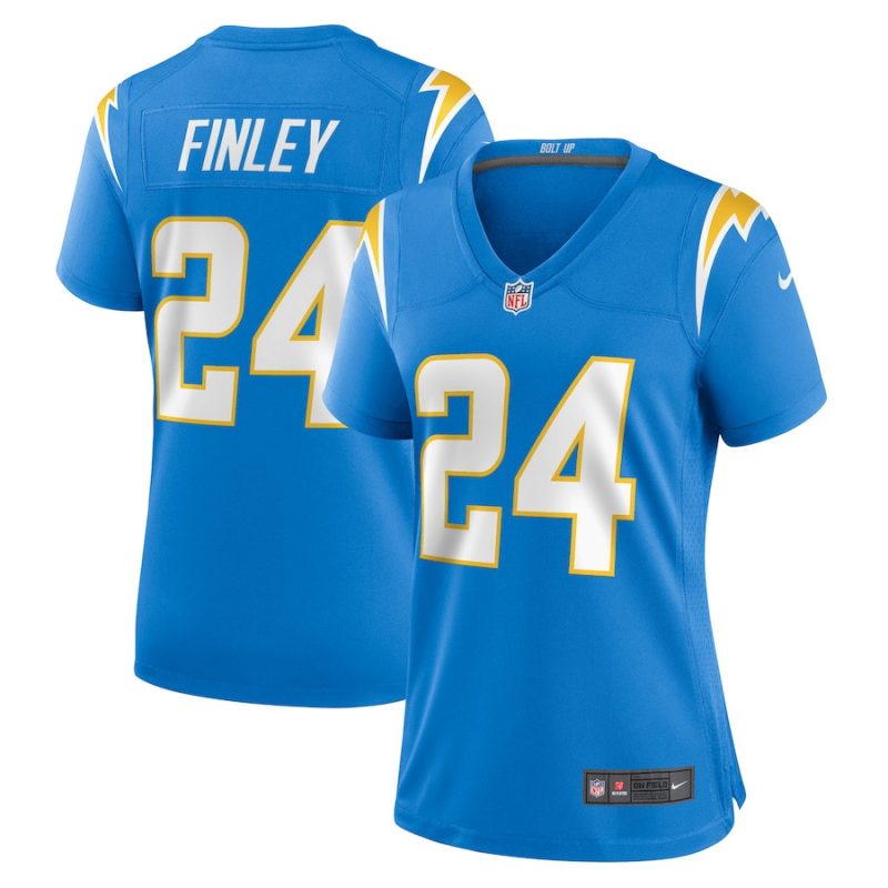 aj finley 24 los angeles chargers women team game jersey powder blue