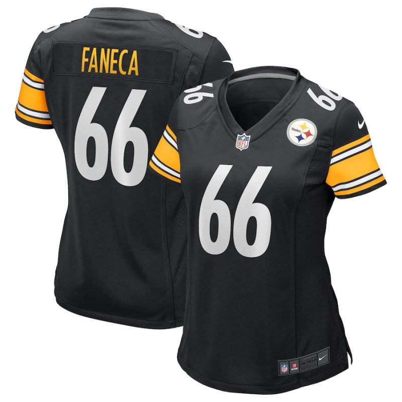 alan faneca 66 pittsburgh steelers womens game jersey black