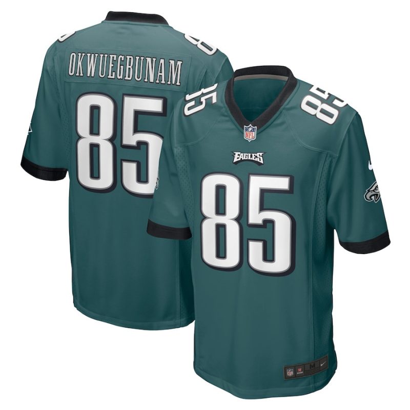 albert okwuegbunam 85 philadelphia eagles men team game jersey midnight green