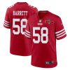 alex barrett 58 san francisco 49ers nfc champions patch game men jersey scarlet