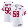 alex barrett 58 san francisco 49ers super bowl lviii patch game men jersey white