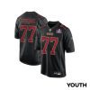 alfredo gutierrez 77 san francisco 49ers super bowl lviii patch fashion game youth jersey carbon black