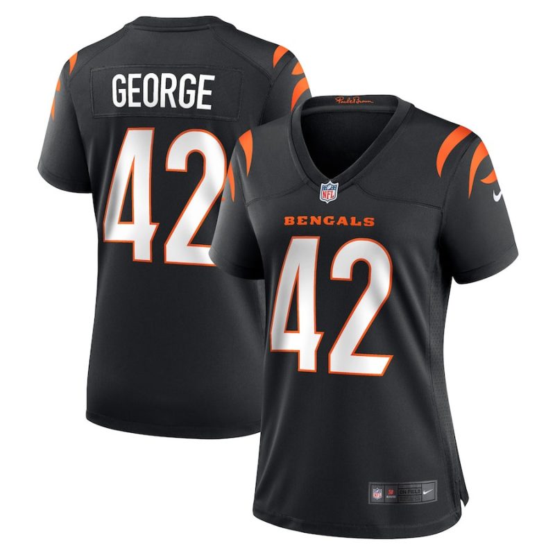 allan george 42 cincinnati bengals womens game jersey black