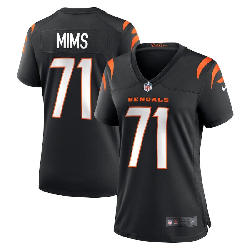 amarius mims 71 cincinnati bengals womens game jersey black