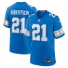 amik robertson 21 detroit lions team game men jersey blue