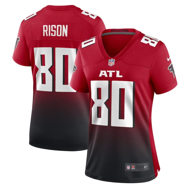 andre rison 80 atlanta falcons womens retired game jersey red