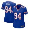 andrew brown 94 buffalo bills women game jersey royal