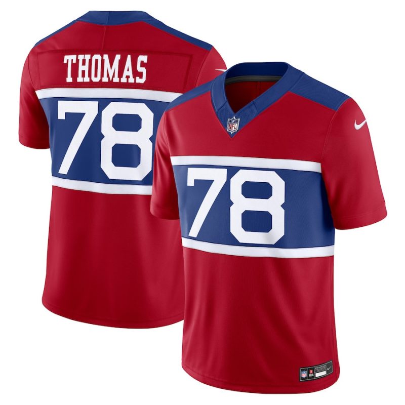 andrew thomas 78 new york giants alternate vapor f u s e limited men jersey century red