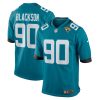 angelo blackson 90 jacksonville jaguars men team game jersey teal