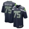 anthony bradford 75 seattle seahawks men team game jersey college navy