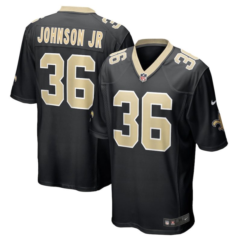 anthony johnson 36 new orleans saints mens game jersey black