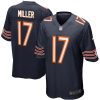 anthony miller 17 chicago bears men game jersey navy