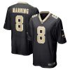 archie manning 8 new orleans saints retired men game jersey black