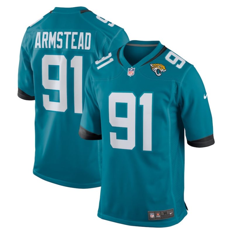 arik armstead 91 jacksonville jaguars alternate game men jersey teal