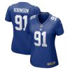 ashawn robinson 91 new york giants women team game jersey royal