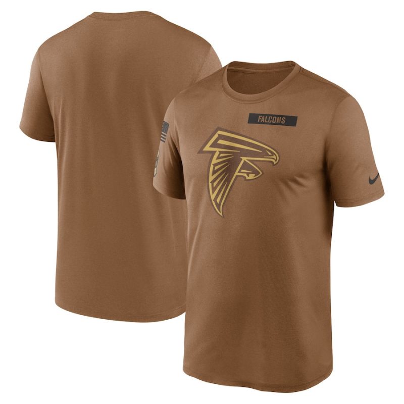 atlanta falcons 2023 salute to service legend performance men t shirt brown