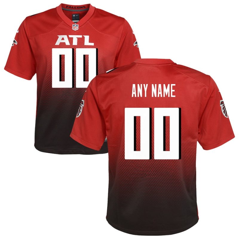 atlanta falcons custom youth alternate game jersey red