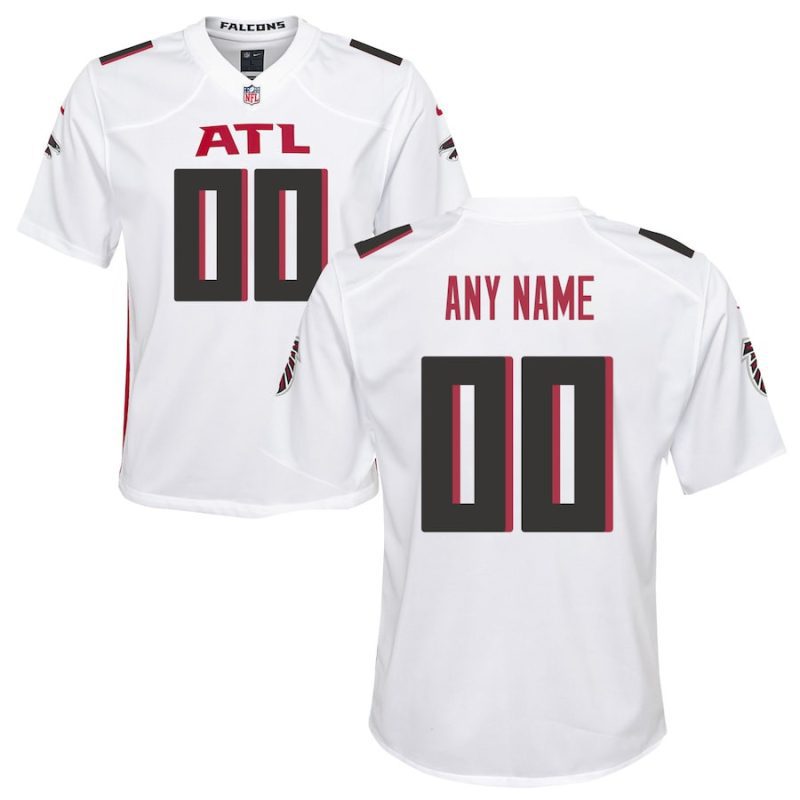 atlanta falcons custom youth game jersey white