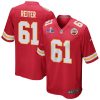 austin reiter 61 kansas city chiefs super bowl lviii patch game men jersey red