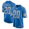 barry sanders 20 detroit lions men game retired jersey blue