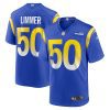 beaux limmer 50 los angeles rams team game men jersey royal