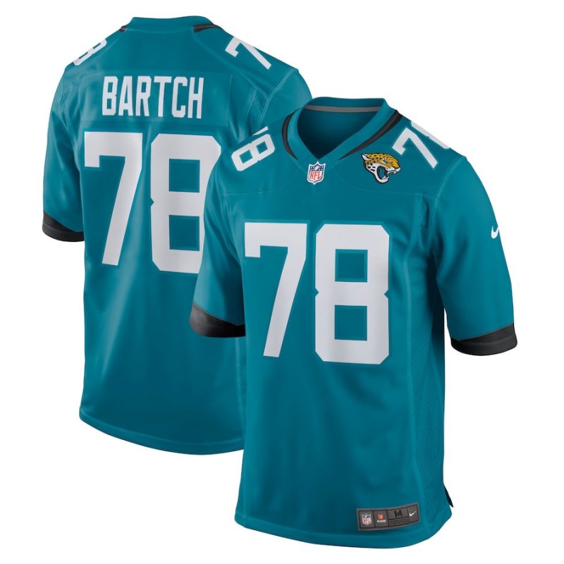 ben bartch 78 jacksonville jaguars mens game jersey teal