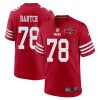 ben bartch 78 san francisco 49ers nfc champions patch game men jersey scarlet